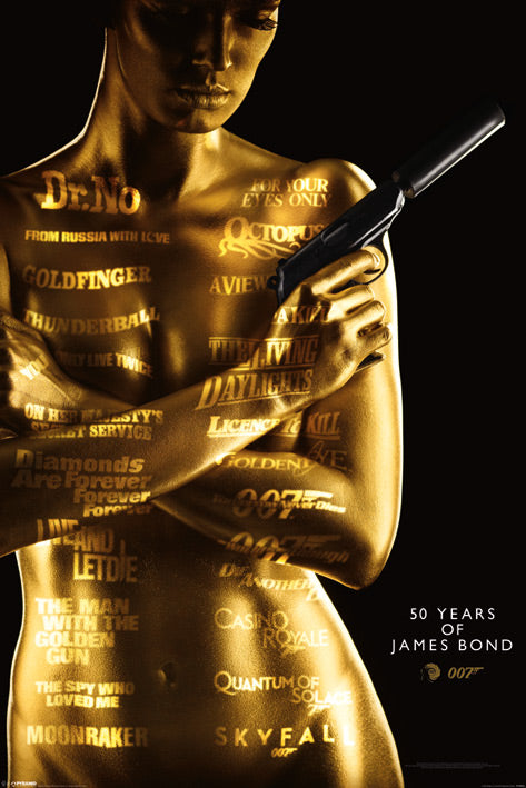 James Bond 50 Year Anniversary Golden Girl Maxi Poster