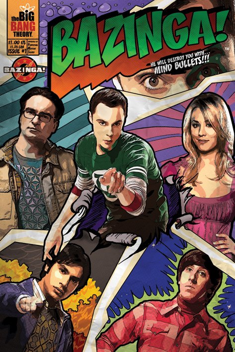 The Big Bang Theory Comic Bazinga Maxi Poster