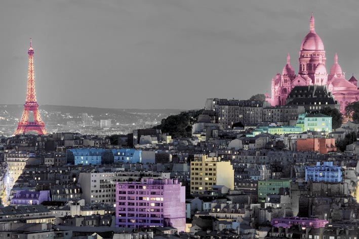 Paris Colour Splash Panoramic Maxi Poster