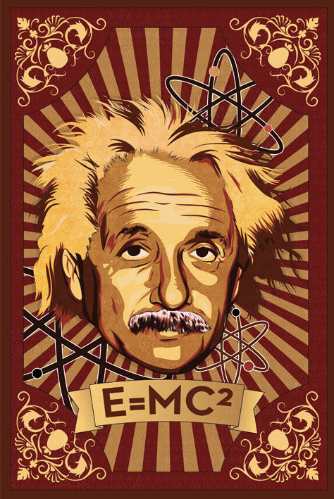 Albert Einstein Mural Art Maxi Poster