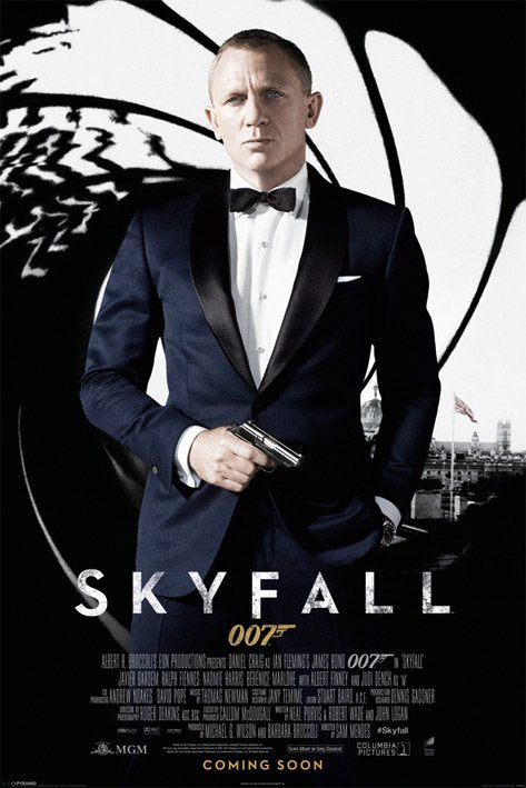 James Bond Skyfall Film Score Black Maxi Poster
