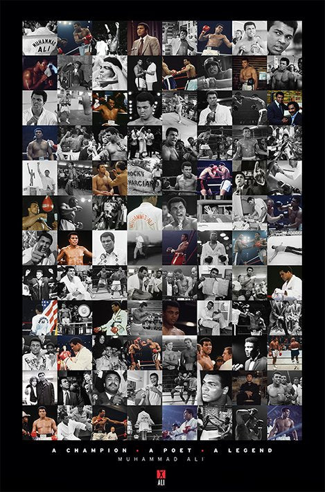 Muhammad Ali Champion Poet Legend Montage Maxi Poster