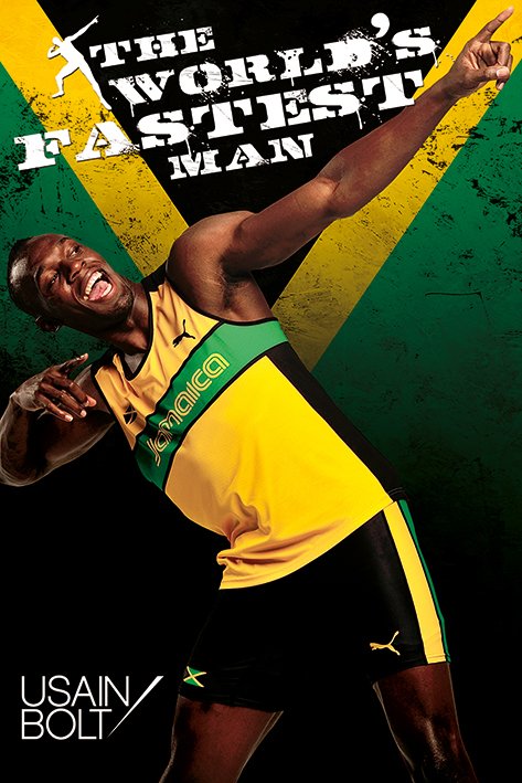 Usain Bolt The World's Fastest Man Maxi Poster