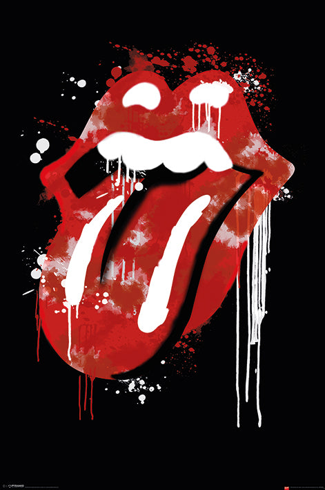 The Rolling Stones Graffiti Lips Maxi Poster