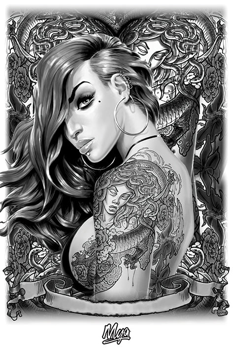 Mya Tattooed Lady Maxi Poster