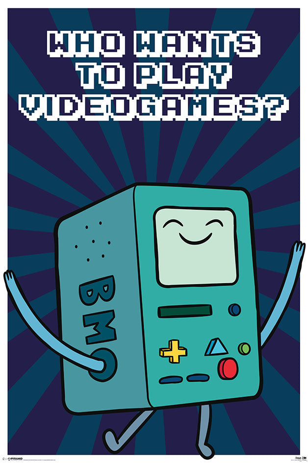 Adventure Time Video Games Kids Cartoon Maxi Poster