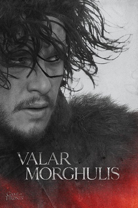 Game Of Thrones Jon Snow Black & White Maxi Poster