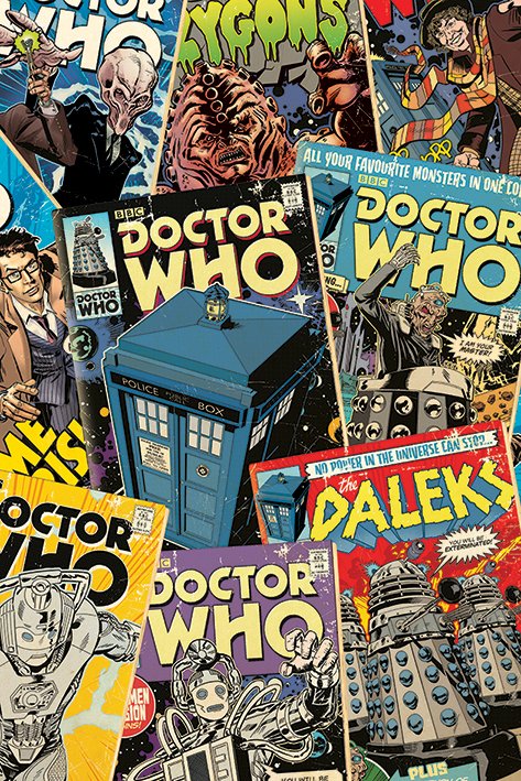 Doctor Who Comic Montage Maxi Poster