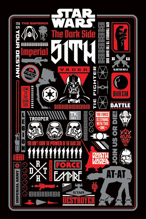 Star Wars Dark Side Icongraphic Maxi Poster