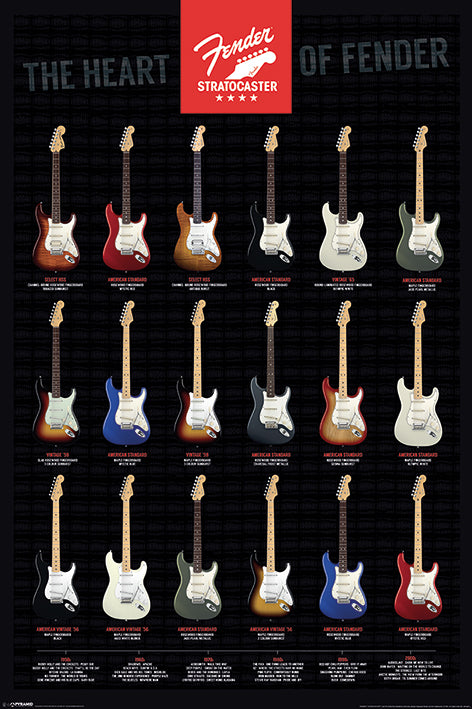Fender Stratocaster The Heart Of Fender Poster