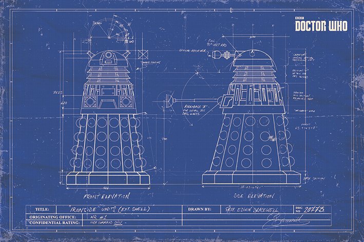 Doctor Who Dalek Blueprint Maxi Poster