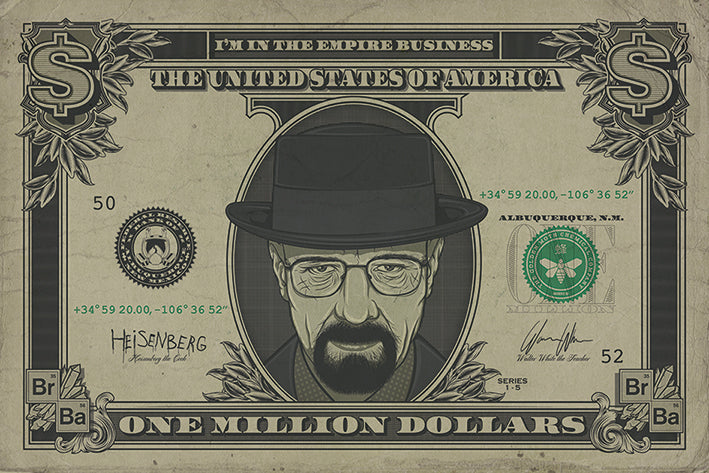 Breaking Bad Dollar Bill Maxi Poster