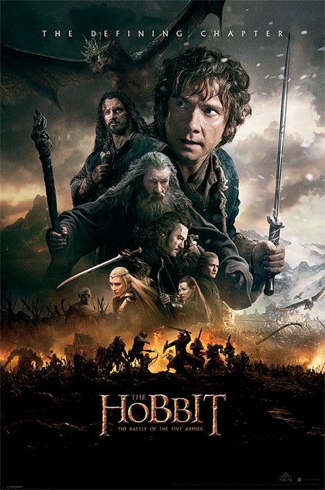 The Hobbit The Battle Of The Five Armies Film Score 100x140cm Giant Poster