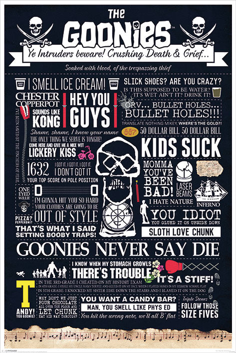 The Goonies Typographic Maxi Poster