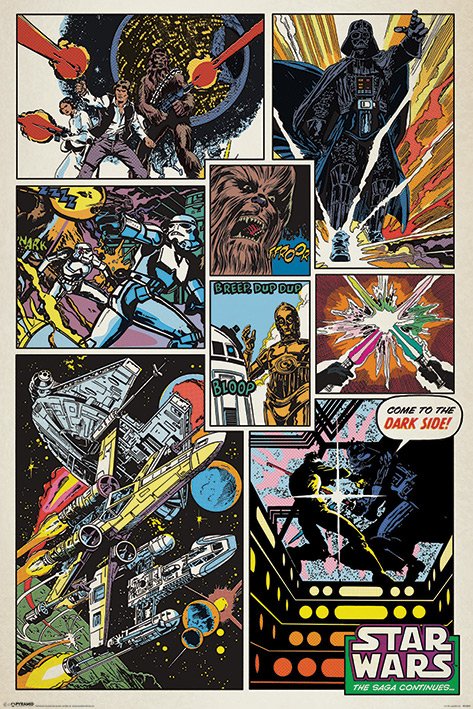 Star Wars Retro Comic Maxi Poster
