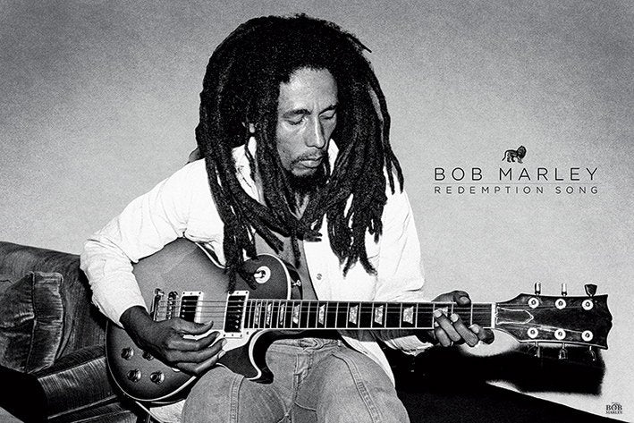 Bob Marley Redemption Song Black & White Maxi Poster