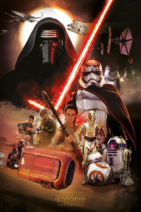 Star Wars Episode VII The Force Awakens Montage Maxi Poster