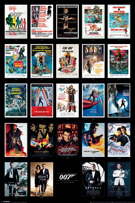 James Bond 24 Movie Film Scores Maxi Poster