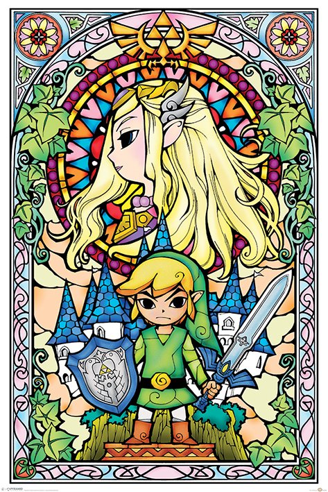 The Legend Of Zelda Stained Glass Maxi Poster