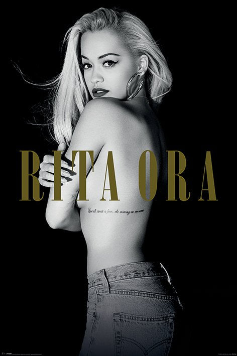 Rita Ora Topless Pose Poster