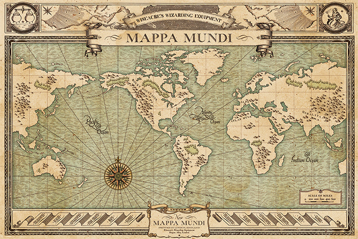 Fantastic Beasts Mappa Mundi Maxi Poster