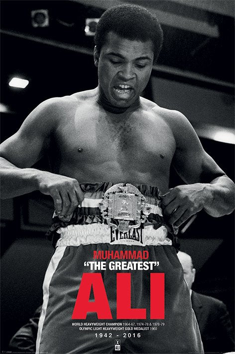 Muhammad Ali Commemorative 1942 - 2016 Belt Maxi Poster