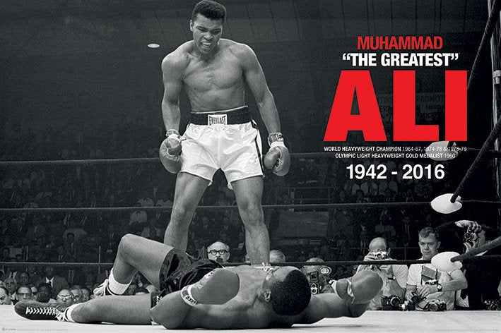 Muhammad Ali vs Sonny Liston Commemorative 1942 - 2016 Maxi Poster