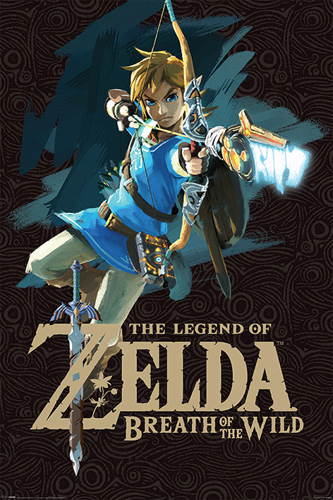 The Legend Of Zelda: Breath Of The Wild Game Cover Gaming Maxi Poster