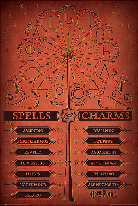 Harry Potter Spells And Charms Maxi Poster