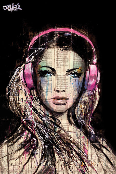 Loui Jover DJ Girl Maxi Poster