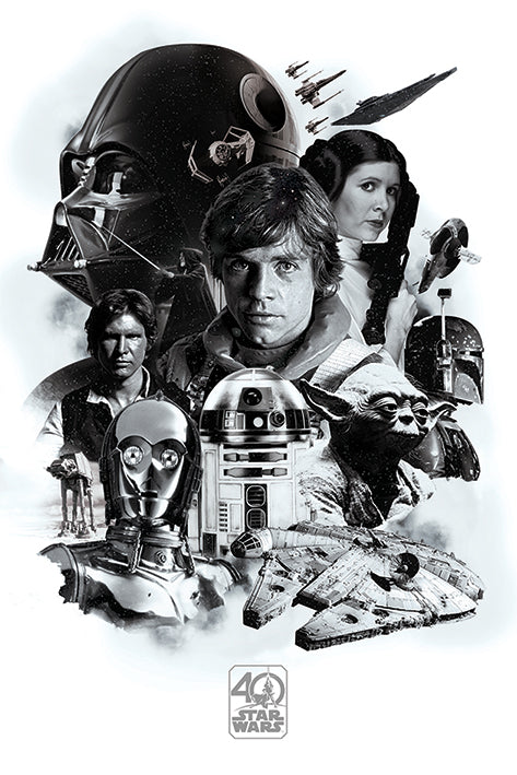 Star Wars 40th Anniversary Characters Montage Maxi Poster