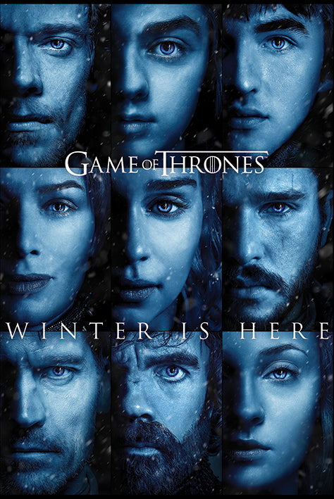 Game Of Thrones Winter Is Here 9 Faces Maxi Poster