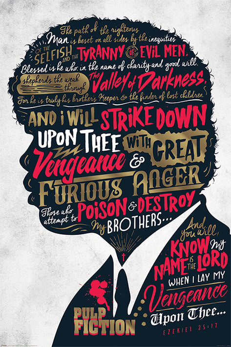 Pulp Fiction Film Ezekiel 25 : 17 Maxi Poster