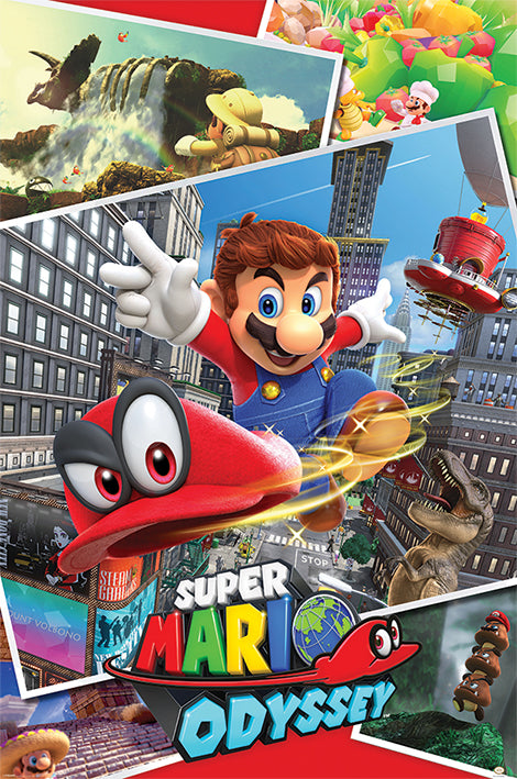 Nintendo Super Mario Odyssey Collage Maxi Poster
