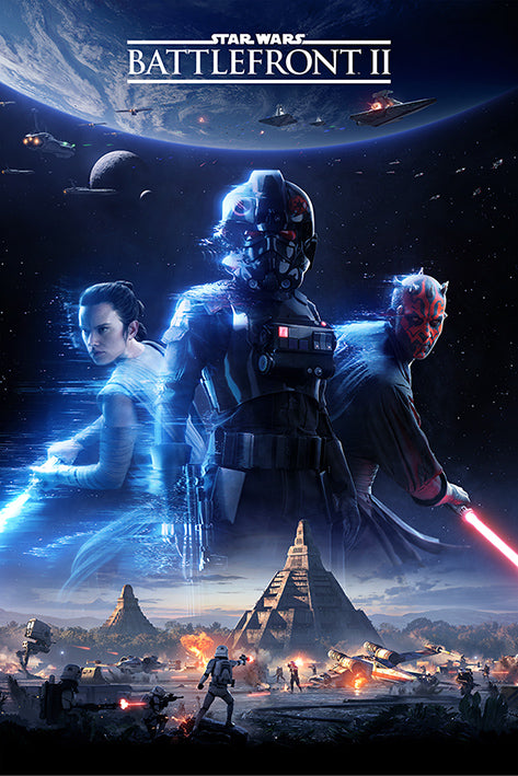 Star Wars Battlefront 2 Game Cover Maxi Poster