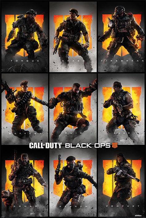 Call Of Duty Black Ops 4 Characters Gaming Maxi Poster