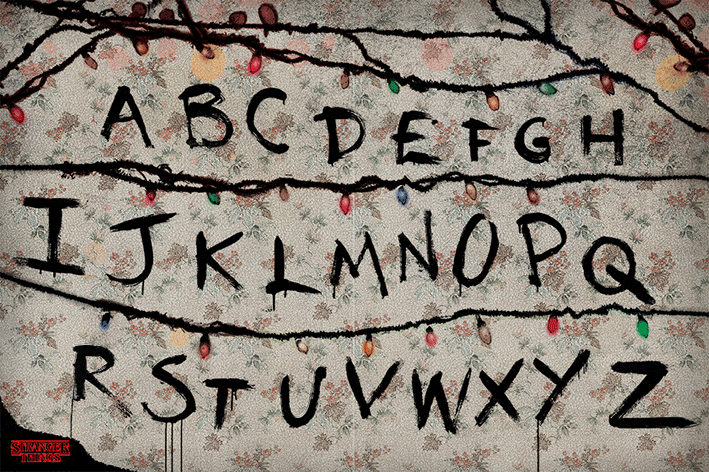 Stranger Things R , U , N Alphabet Maxi Poster – Koolpixnz