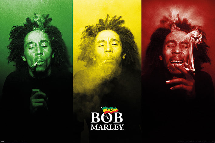 Bob Marley Tricolour Smoke Maxi Poster