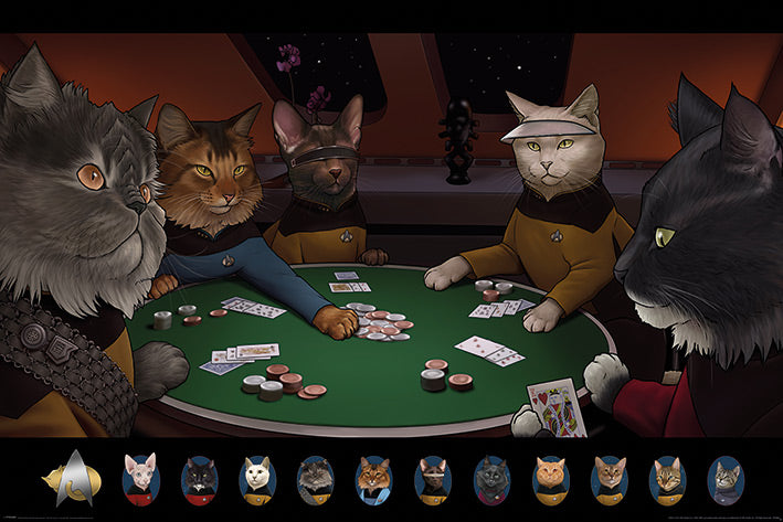 Star Trek Cats Playing Poker Maxi Poster