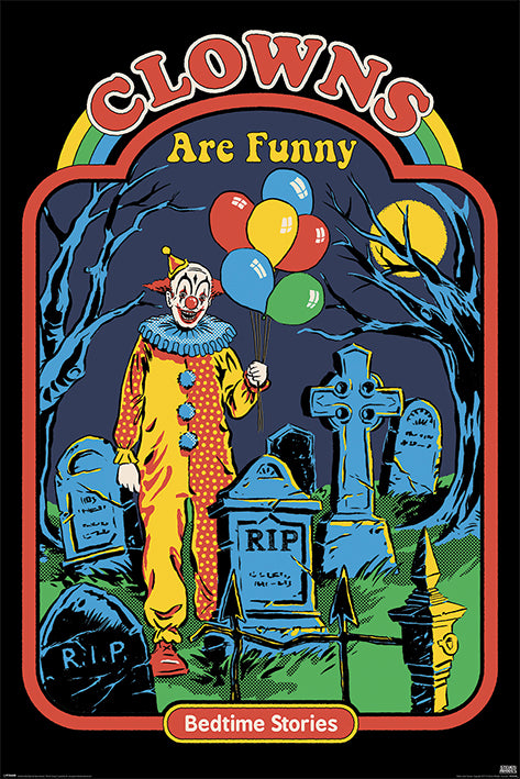Steven Rhodes Clowns Are Funny Maxi Poster