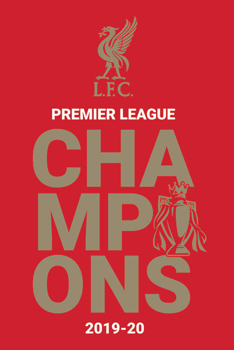 Liverpool FC Premier League Champions 19/20 Logo Maxi Poster
