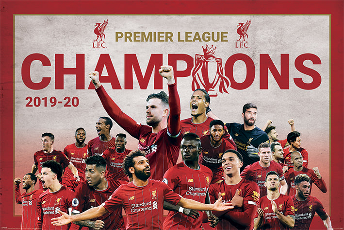Liverpool FC Premier League Champions 19/20 Players Montage Maxi Poster