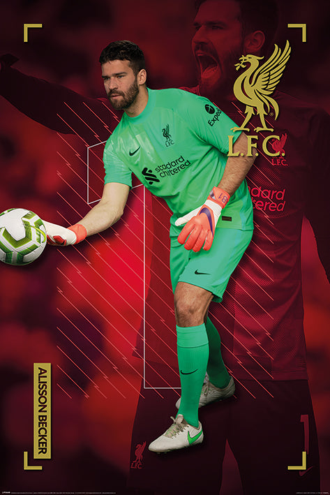 Liverpool FC Alisson Becker 2022 Maxi Poster