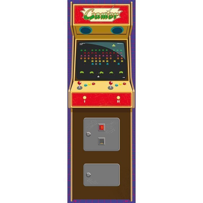 Arcade Game Console 158x53cm Door Poster