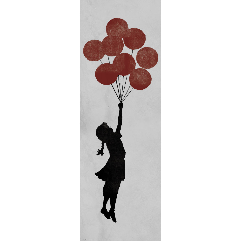 Brandalised Girl Floating Balloons 158x53cm Door Poster