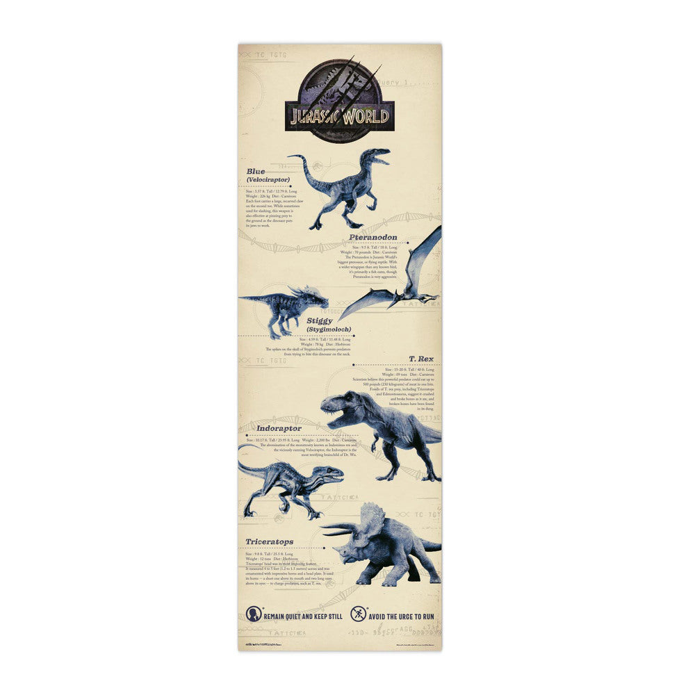 Jurassic World Creatures Montage 158x53cm Door Poster