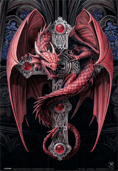 Anne Stokes Gothic Dragon Large 3D Lenticular Poster