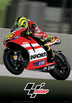 Moto GP Valentino Rossi Large 3D Lenticular Poster
