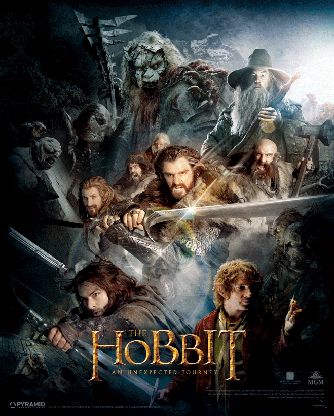 The Hobbit: An Unexpected Journey Dark Montage Large 3D Lenticular Poster
