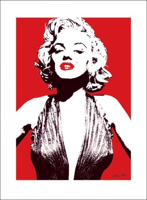 Marilyn Monroe Red 60x80cm Art Print